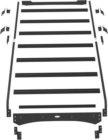 Hooke Road Bronco Full Length Roof Rack Aluminum Cross Bars for 2021-2025 Ford Bronco 4-Door Hardtop (Exclude Bronco Sport), Overlanding Rooftop Cargo Basket Carrier in Saudi Arabia