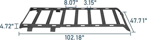 Hooke Road Bronco Full Length Roof Rack Aluminum Cross Bars for 2021-2025 Ford Bronco 4-Door Hardtop (Exclude Bronco Sport), Overlanding Rooftop Cargo Basket Carrier in Saudi Arabia