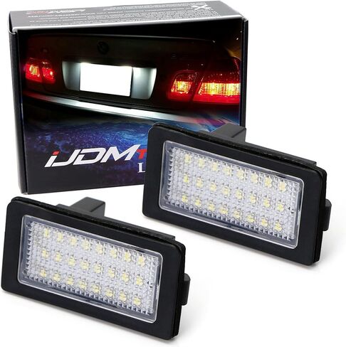 مجموعة إضاءة لوحة ترخيص LED كاملة 3 وات من iJDMTOY OEM-Fit متوافقة مع سلسلة 1995-01 BMW E38 7، مدعومة بـ 18-SMD Xenon White LED وخالية من الأخطاء في Can-bus in Kuwait
