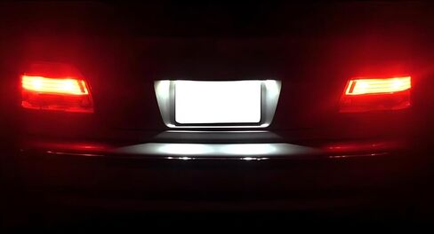 مجموعة إضاءة لوحة ترخيص LED كاملة 3 وات من iJDMTOY OEM-Fit متوافقة مع سلسلة 1995-01 BMW E38 7، مدعومة بـ 18-SMD Xenon White LED وخالية من الأخطاء في Can-bus in Kuwait