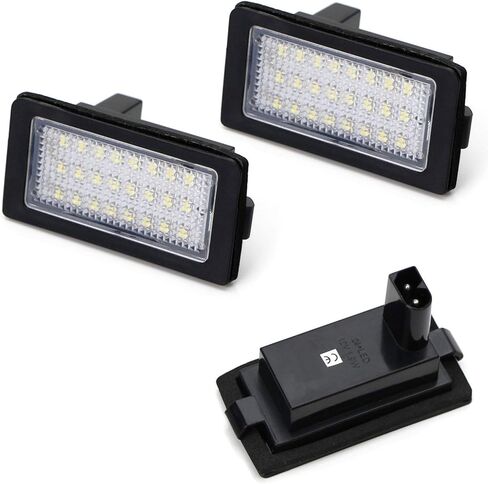 مجموعة إضاءة لوحة ترخيص LED كاملة 3 وات من iJDMTOY OEM-Fit متوافقة مع سلسلة 1995-01 BMW E38 7، مدعومة بـ 18-SMD Xenon White LED وخالية من الأخطاء في Can-bus in Kuwait