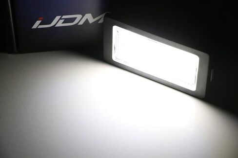 مجموعة إضاءة لوحة ترخيص LED كاملة 3 وات من iJDMTOY OEM-Fit متوافقة مع سلسلة 1995-01 BMW E38 7، مدعومة بـ 18-SMD Xenon White LED وخالية من الأخطاء في Can-bus in Kuwait