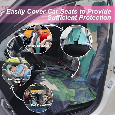 Car seat Cover Towel Front Seats for Beach Swimming, Sports, Camping,Yoga, Sweating. car seat Towel Easy to Clean, Protect from Damage by Sweat, Pets, and Scratches (Diamond, 1 Pcs) in Saudi Arabia