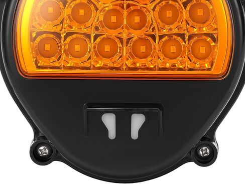 HECASA LED Pair Turn Signal Light Compatible with Humvee M35 M998 Replacement for 12422957 Turn Signal Lamp Yellow Lens Black Shell Driver&Passenger Side - 2Pcs in Saudi Arabia