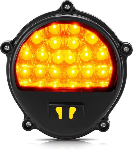HECASA LED Pair Turn Signal Light Compatible with Humvee M35 M998 Replacement for 12422957 Turn Signal Lamp Yellow Lens Black Shell Driver&Passenger Side - 2Pcs in Saudi Arabia