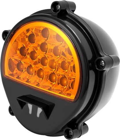 HECASA LED Pair Turn Signal Light Compatible with Humvee M35 M998 Replacement for 12422957 Turn Signal Lamp Yellow Lens Black Shell Driver&Passenger Side - 2Pcs in Saudi Arabia