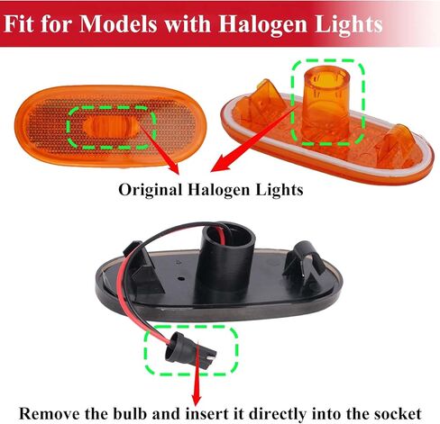 LED Side Marker Light Assembly Compatible with 2006-2018 Mercedes Benz Sprinter W906 2018+ W907, 06-16 VW Crafter, Smoked Housing Amber Sequential Turn Signal, 6 Pcs in Saudi Arabia