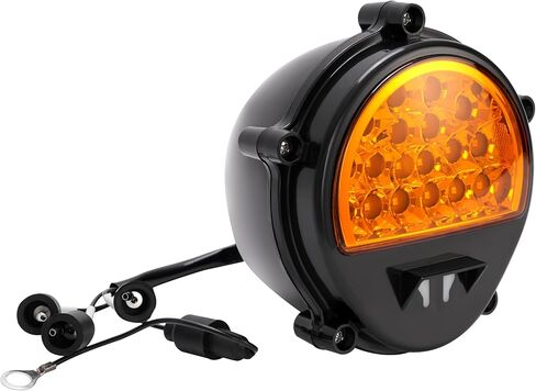 HECASA LED Pair Turn Signal Light Compatible with Humvee M35 M998 Replacement for 12422957 Turn Signal Lamp Yellow Lens Black Shell Driver&Passenger Side - 2Pcs in Saudi Arabia