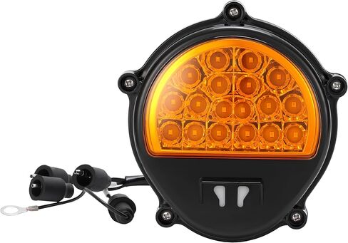 HECASA LED Pair Turn Signal Light Compatible with Humvee M35 M998 Replacement for 12422957 Turn Signal Lamp Yellow Lens Black Shell Driver&Passenger Side - 2Pcs in Saudi Arabia