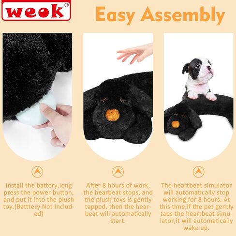 Heartbeat Puppy Toy, Comfort Cuddler Pillow, Dog Anxiety Relief Calming Aid,Heartbeat Stuffed Toy for Dogs,Puppy Heartbeat Toy Sleep Aid,Dog Heartbeat Toy for Pet in Saudi Arabia