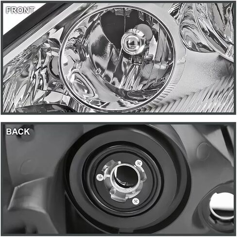 2PCS Halogen Headlight Assembly For Facelift 2006 2007 2008 2009 2010 Toyota Sienna CE LE XLE Limited Replacement Headlamp Passenger and Driver Side Chrome Housing Amber Reflector in Saudi Arabia