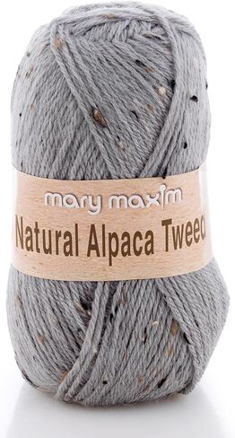 خيوط Mary Maxim Alpaca، خيوط تويد ناعمة ودافئة للكروشيه والحياكة، وزن متوسط ​​4، مثالية للأوشحة والسترات الأفغانية والبطانيات، 262 ياردة، شريط مائي in Kuwait