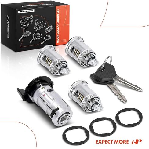 A-Premium Ignition & Tailgate/Door Lock Cylinder with Key Set Compatible with Jeep TJ Series Wrangler 1991 1992 1993 1994 1995, Replace# 702419, DL4815 in Saudi Arabia