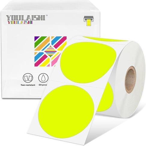 2 inch Dot Stickers Labels Circle Garage Sale Sticker 750Pcs Round Thermal Printer Stickers Printable Writable Price Labels for Yard Sale, Light Brown in Saudi Arabia