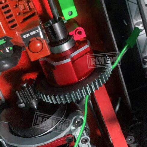 RC سبيكة الجبهة الوسطى الخلفية ديف الإسكان التروس التفاضلية الإسكان الناقل العالمي ترقيات جزء ل 1/8 زلاجة 4WD، القفزات لشاحنة الوحش زلاجة #95076-4، استبدال #9581، أحمر in Saudi Arabia