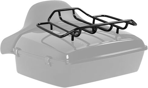 Luggage Trunk Rack Compatible with 1984-Later Harley Touring King, Chopped Tour-Trunk Carrier Lids Black Luggage Rack Carrier Powder Coated in Saudi Arabia