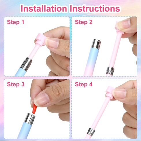 Diamond Painting Pen with 3 Extra Wax Refills - Professional Rhinestone Picker for Nail Art, Crafts, Phone Case, DIY Jewelry, Scrapbooking & Card Making (White Powder Gradient) in Saudi Arabia
