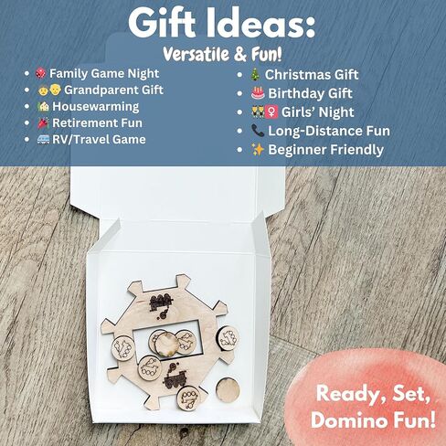 Mexican Train Dominoes Center Cards | Family Game Night Accessory for Chicken Foot Game | Personalized Standard Set | Gifts Party Lovers, Grandparents, Friends (Personalized) in Saudi Arabia