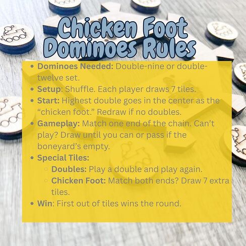 Mexican Train Dominoes Center Cards | Family Game Night Accessory for Chicken Foot Game | Personalized Standard Set | Gifts Party Lovers, Grandparents, Friends (Personalized) in Saudi Arabia