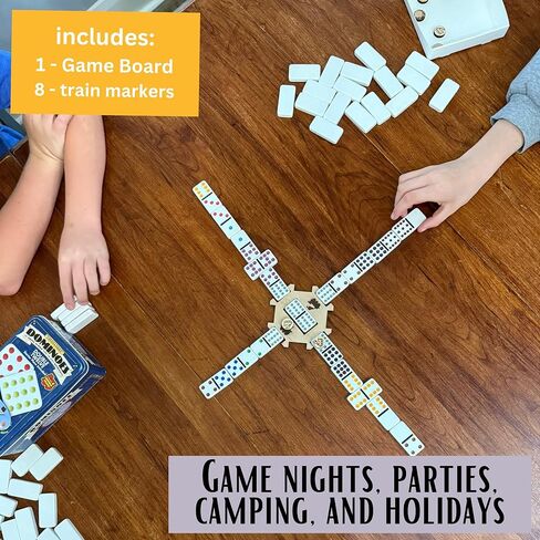 Mexican Train Dominoes Center Cards | Family Game Night Accessory for Chicken Foot Game | Personalized Standard Set | Gifts Party Lovers, Grandparents, Friends (Personalized) in Saudi Arabia