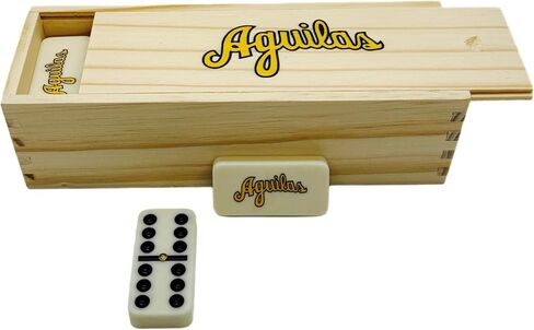 مجموعة LIDOM Aguilas Cibaeñas Premium Domino مع صندوق خشبي - إصدار الفريق الرسمي/Juego de Domino con Caja de Madera in Saudi Arabia
