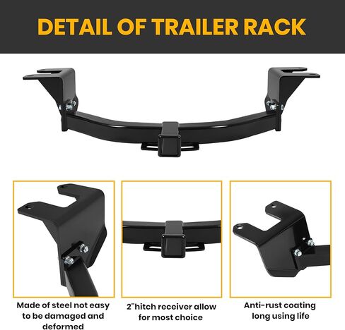 KUAFU Class 3 Trailer Hitch 2" Receiver Compatible with 2019-2024 GMC Sierra 1500 Chevy Chevrolet Silverado 1500 Black Towing Hitch in Saudi Arabia