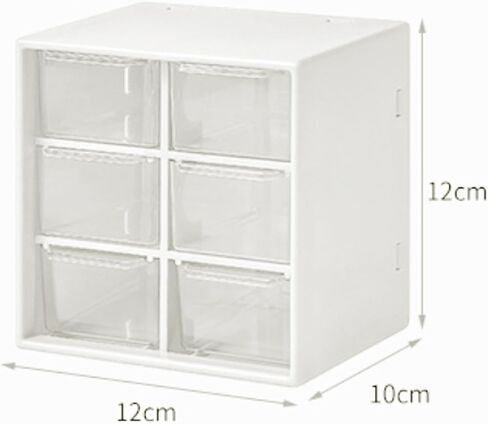 6-Compartment Desk Organizer Case,Elegant Vanity Cosmetic Storage Organizer LCC558-001 in Saudi Arabia