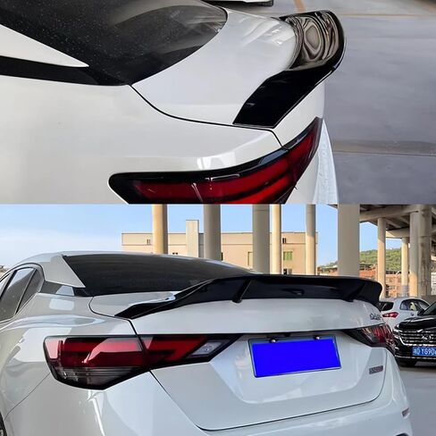 جناح صندوق السيارة الخلفي متوافق مع Nissan Sentra S SV SR 2020-2025 ABS بلاستيك غطاء صندوق السيارة المفسد (نمط V) in Saudi Arabia