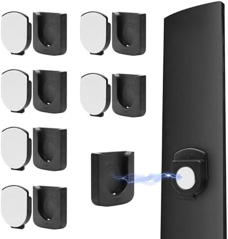 6pcs Magnetic Remote Control Holders, Adhesive Remote Control Holder Wall Mount Innovative Slot Design Remote Control Organizer for Wall Home Office Remote Control Storage in Saudi Arabia