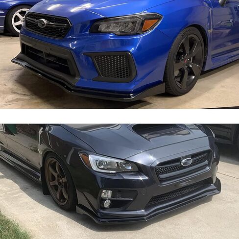 3PCS Front Lip Spoiler Splitter Fit for Subaru WRX STI 2015-2021 Sedan CS Style Glossy Black in Saudi Arabia