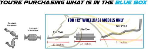 Northeastern Exhaust | Stainless Steel Intermediate Pipe, Muffler, & Tail Pipe Exhaust System Kit Compatible for Ford Ranger 2004-2011 4.0L | 112" WB | Free Gasket, Clamps & Spring Bolt Kit Included in Saudi Arabia