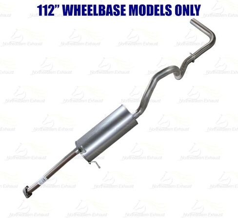 Northeastern Exhaust | Stainless Steel Intermediate Pipe, Muffler, & Tail Pipe Exhaust System Kit Compatible for Ford Ranger 2004-2011 4.0L | 112" WB | Free Gasket, Clamps & Spring Bolt Kit Included in Saudi Arabia