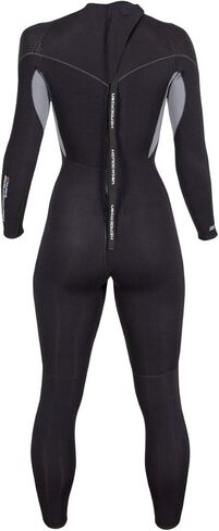 Henderson Women's Thermoprene Pro Wetsuit 5mm Back Zip Fullsuit Black in Kuwait