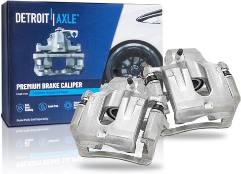 Detroit Axle - Rear 2pc Brake Calipers for Buick Rainier Chevy SSR Trailblazer EXT GMC Envoy XL XUV Isuzu Ascender Olds Bravada Saab 9-7X, 2 Disc Brake Calipers w/Bracket Replacement in Saudi Arabia