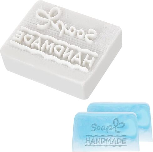 CRASPIRE Soap Stamp Handmade White Resin Soap Stamp Words Pattern Soap Embossing Stamp for Clay Biscuits Gummies Arts Crafts Making Projects DIY Gift in Saudi Arabia