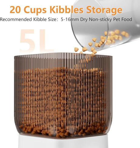 Pet Feeder and Water Dispenser, Automatic Gravity Flow, 3L, for Cats and Small Dogs in Saudi Arabia