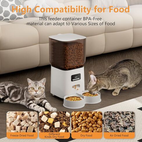 Pet Feeder and Water Dispenser, Automatic Gravity Flow, 3L, for Cats and Small Dogs in Saudi Arabia