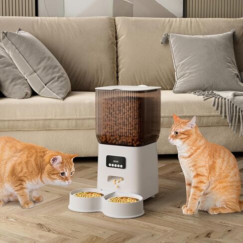 Pet Feeder and Water Dispenser, Automatic Gravity Flow, 3L, for Cats and Small Dogs in Saudi Arabia