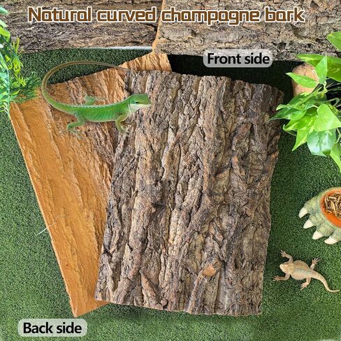 Cork Terrarium Background Natural Cork Bark Backdrop Reptile Climbing Mat Habitat Decor for Spider Lizard Chamelon Turtle Beared Dragon(2 PCS) in Saudi Arabia