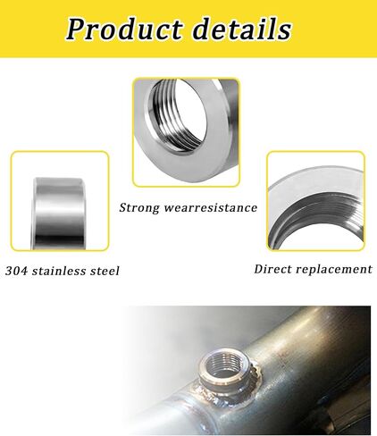 2Pcs M22 x 1.5 Soot Sensor Repair Fitting(Stainless Material) Compatible With Diesel PM/Particulate/Soot Sensor Repair Fitting/Mount/Weld Bung in Saudi Arabia