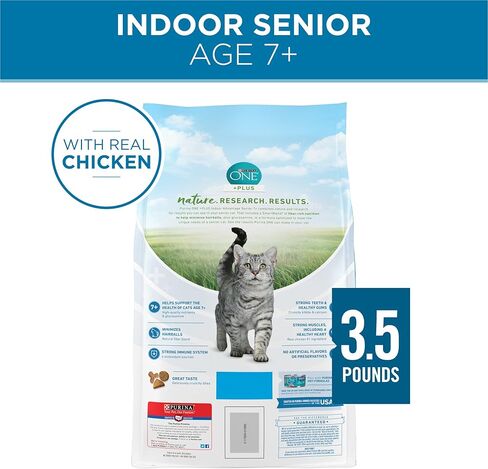 Purina ONE High Protein, Natural Senior Dry Cat Food, Indoor Advantage Senior+ - 16 Lb. Bag in Saudi Arabia