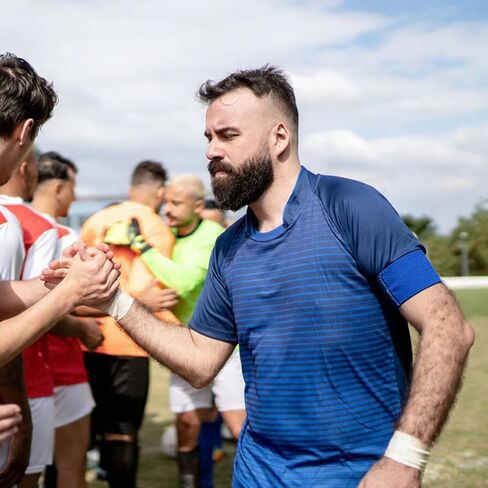 V GEBY Captain Armband، نايلون فريق رياضي لكرة القدم شارات قابلة للتعديل لكرة القدم كرة السلة لاعب العصابات للشباب البالغين (الأزرق) in Kuwait