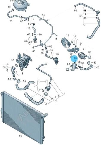 Coolant Control Valve 4H0121671D,4H0 121 671 D Auxiliary Coolant Pump，Compatible For Aodi Q3 VW Golf Jetta Tiguan Skoda Superb Seat(Original German) in Saudi Arabia