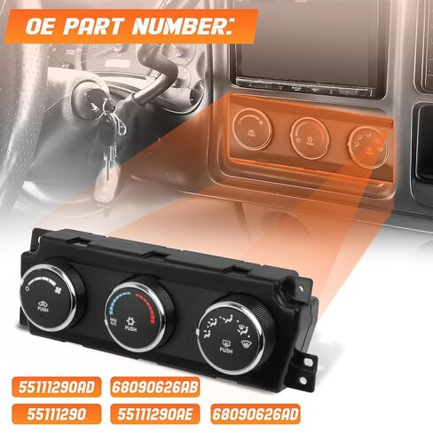 A/C Heater Climate Control Module Compatible with Dodge Ram 2500 3500 2010 / Ram 2500 2011 3500 2012# 55111290AD, 68090626AB, 55111290, 55111290AE, 68090626AD in Saudi Arabia