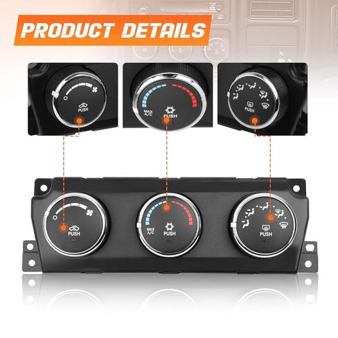 A/C Heater Climate Control Module Compatible with Dodge Ram 2500 3500 2010 / Ram 2500 2011 3500 2012# 55111290AD, 68090626AB, 55111290, 55111290AE, 68090626AD in Saudi Arabia