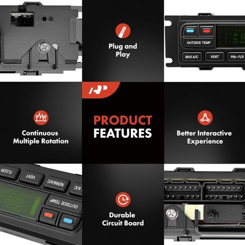 A-Premium Heater Climate Control Panel Module Compatible with Ford F-150 F150 1997-2003 - Without Rear Window Defogger in Saudi Arabia