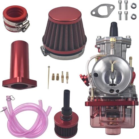 ترقية PWK 24 مم فلتر هواء مكربن ​​مجموعة أنابيب السحب لكولمان CT200U BT200X لباجا واريور MB200 للمفترس 212cc 196cc Honda GX160 GX200 6.5hp محرك دراجة صغيرة Go Kart أزرق in Saudi Arabia