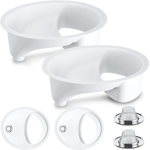 Urine Diverter Privy Complete Urine Separator with Stainless Steel Sink Lid for Compost Toilets, White in Kuwait