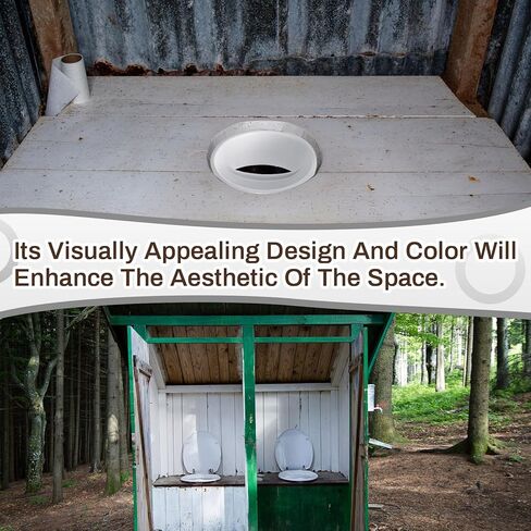 Urine Diverter Privy Complete Urine Separator with Stainless Steel Sink Lid for Compost Toilets, White in Kuwait