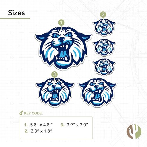 ملصقات ملصقات جامعة صبار الصحراء فيلانوفا القطط البرية شارات الفينيل زجاجة مياه للكمبيوتر المحمول سجل قصاصات السيارة T3 (النوع 3-1) in Kuwait